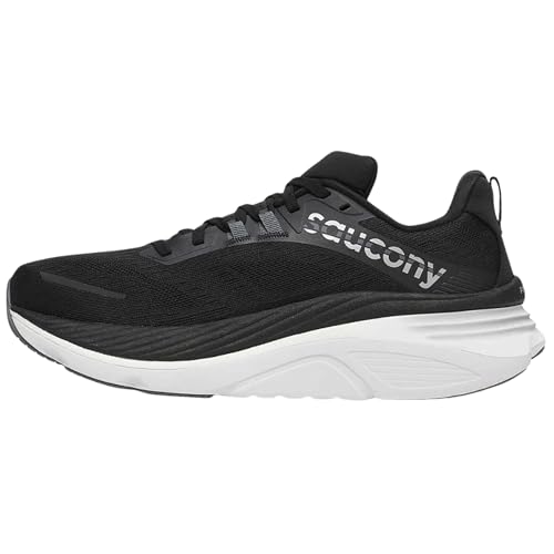 Saucony Women's Hurricane 24 Sneaker, Black/Carbon, 7.5