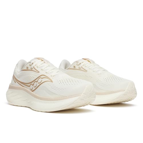 Saucony Women's Ride 18 Sneaker, Vanilla, 9