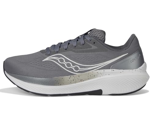 Saucony Men's Echelon 10 Sneaker, Carbon/Black, 8