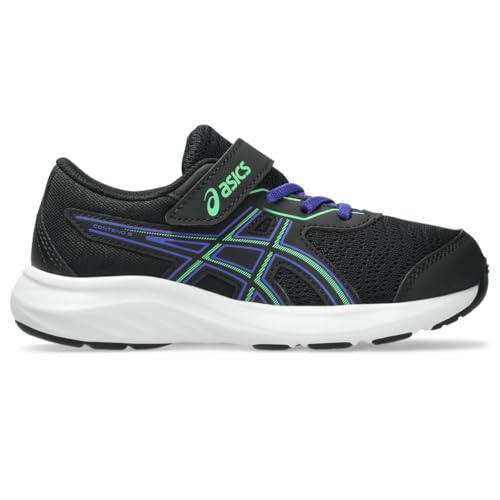 ASICS Kid's Contend 9 Pre-School Running Shoes, K13, Black/Vital Green