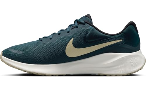 Nike Revolution 7 Men's Road Running Shoes (FB2207-407, Armory Navy/Green Strike/Hyper Pink/Desert Khaki) Size 11.5