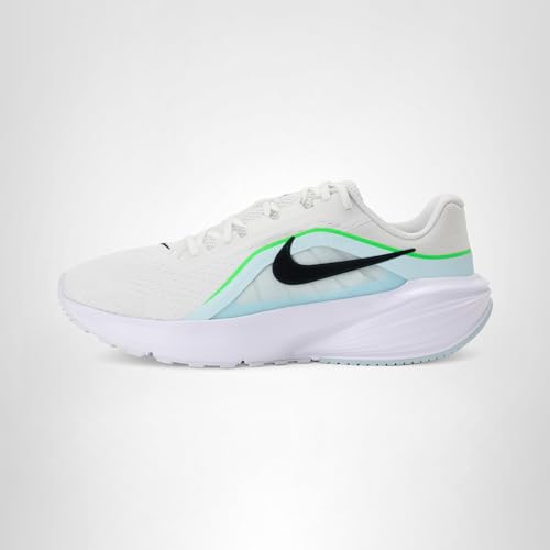 Nike Men's Downshifter 14 Road Running Shoes, White/Black-Glacier Blue-Green Strike, 11