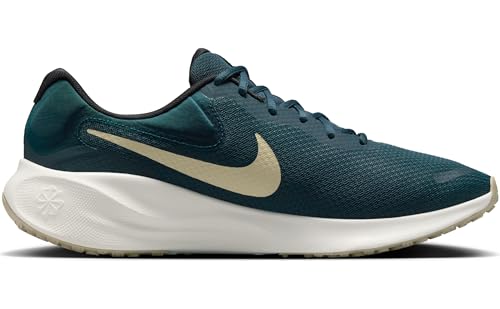 Nike Revolution 7 Men's Road Running Shoes (FB2207-407, Armory Navy/Green Strike/Hyper Pink/Desert Khaki) Size 11.5