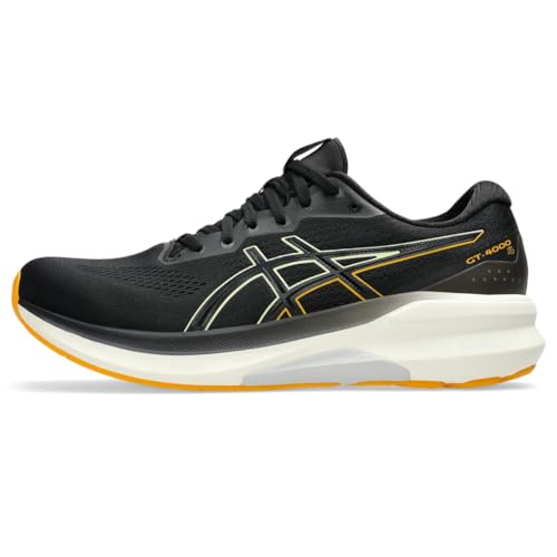 ASICS Men's GT-4000 4 Running Shoes, 12, Black/Amber