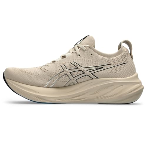 ASICS Men's Gel-Nimbus 26 Running Shoes, 15, Feather Grey/Black