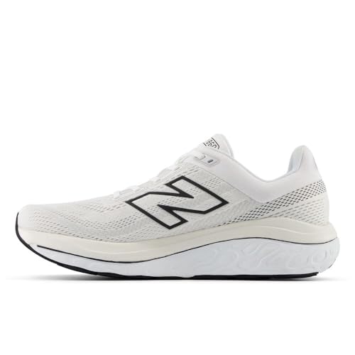 New Balance Men's Fresh Foam X 860 V14 Running Shoe, White/Black/Sea Salt, 15 XW
