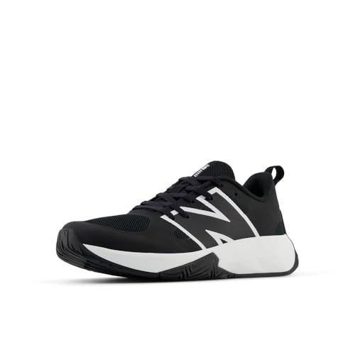 New Balance Kid's FuelCell Play V1 Lace-Up Running Shoe, Black/White, 5.5 M Big Kid