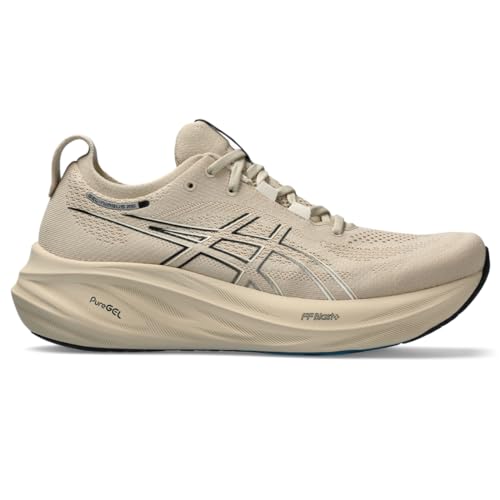 ASICS Men's Gel-Nimbus 26 Running Shoes, 15, Feather Grey/Black