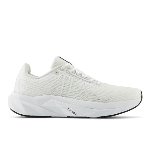 New Balance Men's FuelCell Propel V5 Running Shoe, White/White/Black, 11