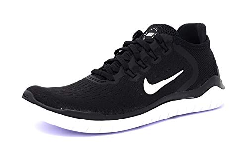 Nike Women's Free RN 2018 Black/White Running Shoe 12 US