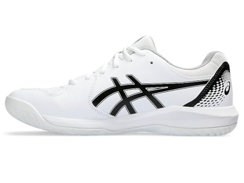 ASICS Men's Gel-Dedicate 8 Tennis Shoes, 12, White/Black