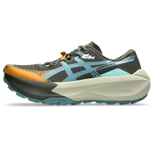 ASICS Men's Trabuco MAX 5 Running Shoes, 11.5, Vintage Khaki/Foggy Teal