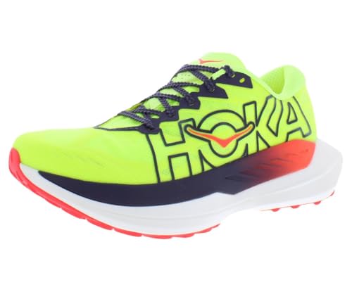 Hoka Women's Rocket X Trail Sneaker, Neon Yuzu/Neon Flame, 7.5