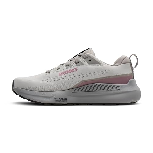 Brooks Women’s Ariel GTS 26 Supportive Running & Walking Shoe - Oyster Mushroom/Alloy/Pink - 9 Medium