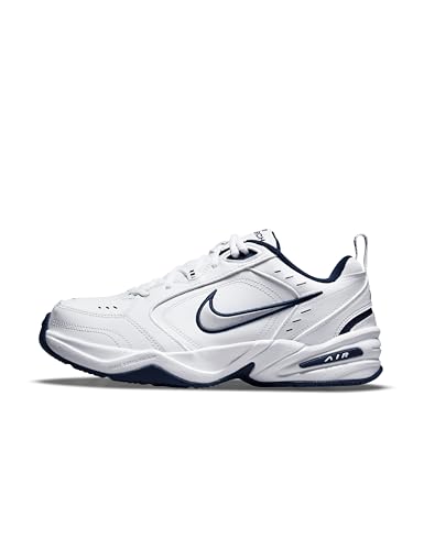 Nike Men's NIKE AIR MONARCH IV (4E) RUNNING SHOES -12; White / Metallic Silver-Midnight Navy - product image
