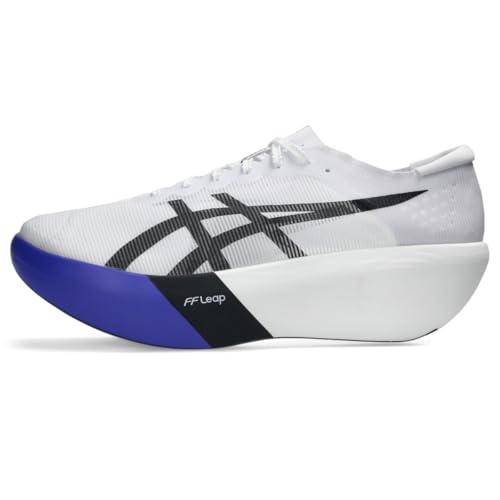 ASICS Unisex METASPEED RAY Running Shoes, 12M / 13.5W, White/Cobalt Burst