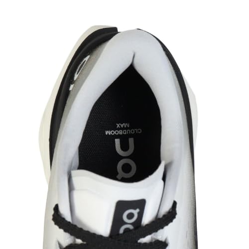 On Cloudboom Max Running Shoes Womens Road, White Black, 8.5