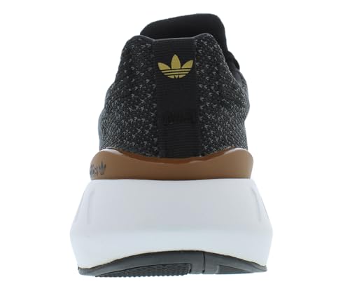 adidas Swift Run 22 Womens Shoes Size 7.5, Color: Pin Black/Pin Black/Wild Brown-Black