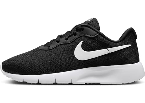 Nike Big Kids' Tanjun EasyOn Shoes, Black/White-White, 7Y
