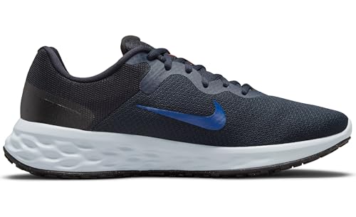 Nike Men's Revolution 5 Flyease Running Shoe, Dk Obsidian Hyper Royal Black Grey Fog Hyper Crimson, 7.5 UK