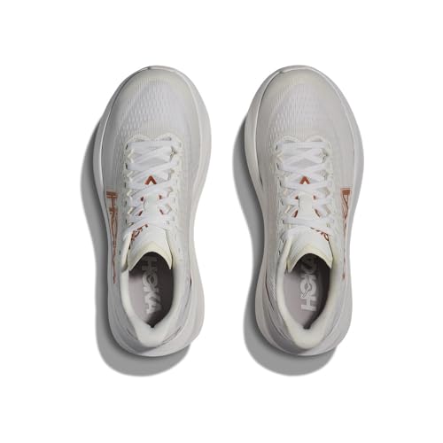 Hoka Women's Mach 7 Sneaker, Frost/Rose Gold, 9.5