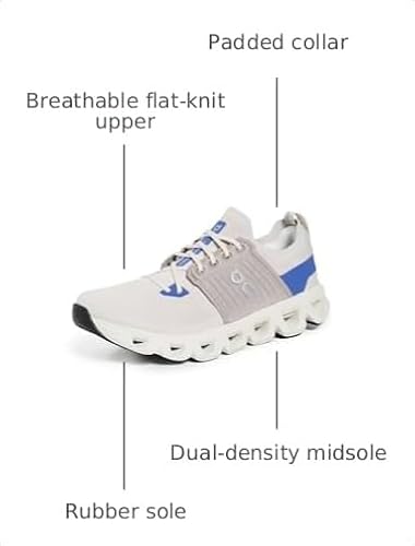 On Men's Cloudswift 4 Sneakers, Cream/Cobalt, 13 Medium US