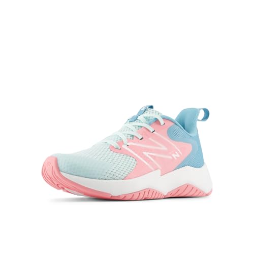 New Balance Kid's Rave Run V2 Lace-Up Running Shoe, Glint Blue/Double Bubble, 6 W Big Kid - product image