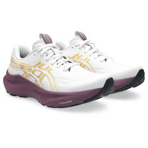 ASICS Women's GT-2000 14 Running Shoes, 6, White/YAMABUKI