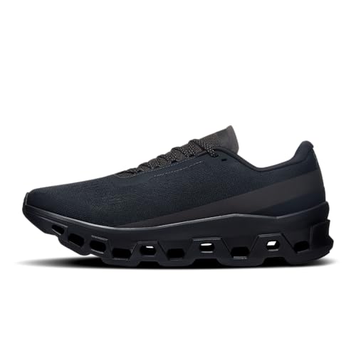 On Men's Cloudmonster 1 Sneakers, Black | Black, 11.5 Medium US