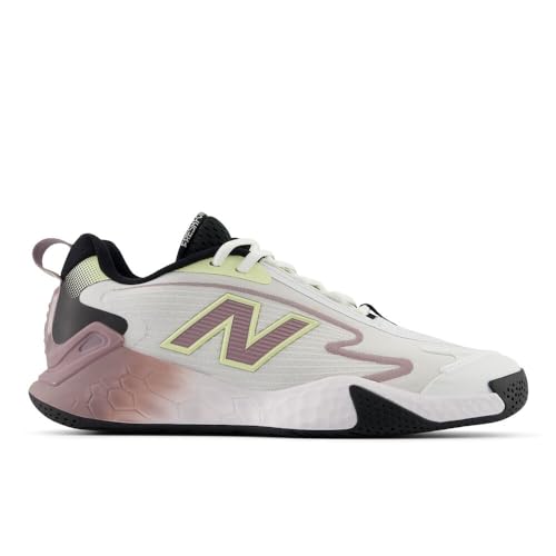 New Balance Men's Fresh Foam X CT-Rally V1 Hard Court Tennis Shoe, Sea Salt/Marsh Green, 15 W