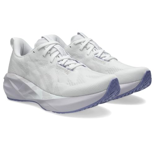 ASICS Women's NOVABLAST 5 Running Shoes, 5, White/Lilac HINT