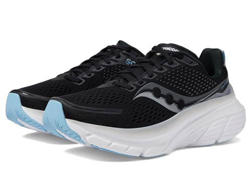 Saucony Women's Guide 17 Sneaker, Black/Fog, 8.5