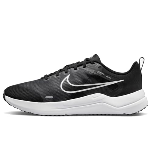 NIKE Downshifter 12 Mens Road Running Shoes (Extra Wide) DM0919-001 (Black/White-DK Smoke Grey-PU), Size 10