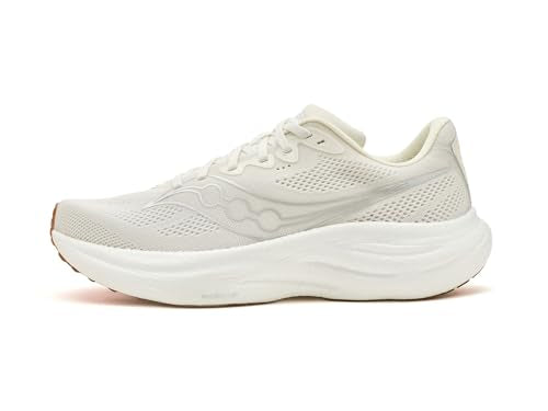 Saucony Women's Ride 19 Sneaker, Ivory/Gum, 8