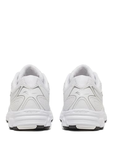 Saucony Unisex Ride Millennium Sneaker, White/Silver, 9.5