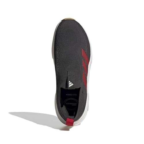 adidas Men's Cloudfoam Cuxxion - Sock, Carbon/Better Scarlet/White, 13