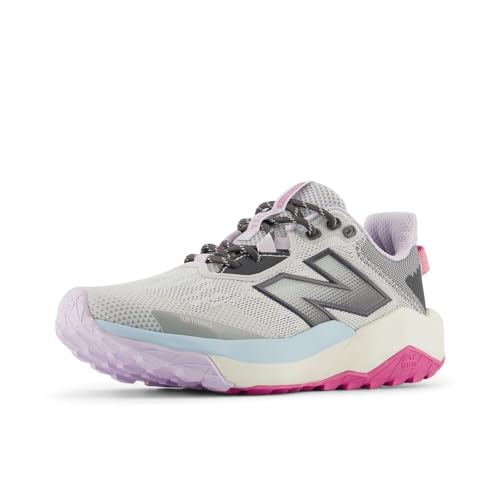 Women's New Balance DynaSoft Nitrel v6 Trail Shoes in Grey Matter/Magnet/Real Pink product image
