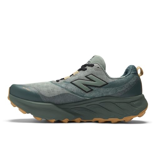 New Balance Men's Fresh Foam X Hierro V9 Trail Running Shoe, Dark Juniper/Black/Dried Apricot, 8.5 M