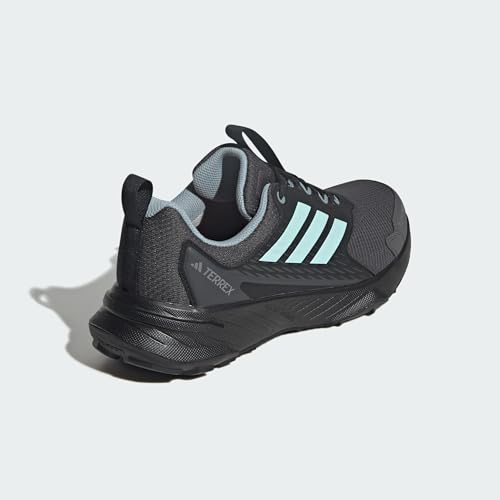 Adidas Women's Terrex Tracefinder 2 Climaproof Trail Running, Carbon/Semi Flash Aqua/Grey, 8
