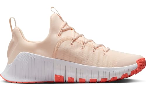 Nike Free Metcon 6 Women's Workout Shoes (FJ7126-801, Guava Ice/Light Wild Mango/White) Size 10