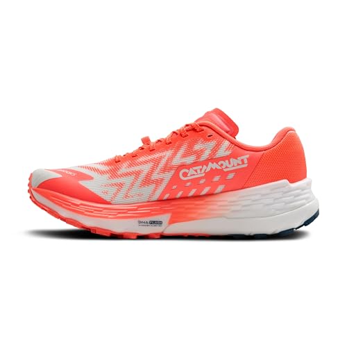 Brooks Women's Catamount 4 Speed Trail Running Shoe - Bit of Blue/Flame/Legion Blue - 7.5 Medium