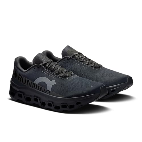 On Men's Cloudmonster 1 Sneakers, Black | Black, 11.5 Medium US