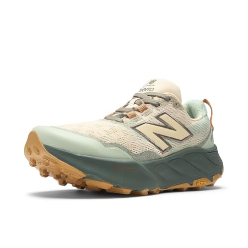 New Balance Women's Fresh Foam X Hierro V9 Trail Running Shoe, Calcium/Dark Juniper, 5 W