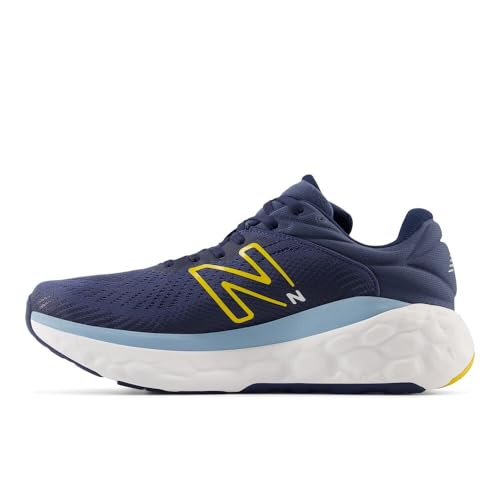 New Balance Men's Fresh Foam X 840 V1 Running Shoe, Vintage Indigo/Ginger Lemon/Chrome Blue, 7 M