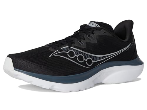Saucony Men's Kinvara 16 Sneaker, Black/White, 9.5