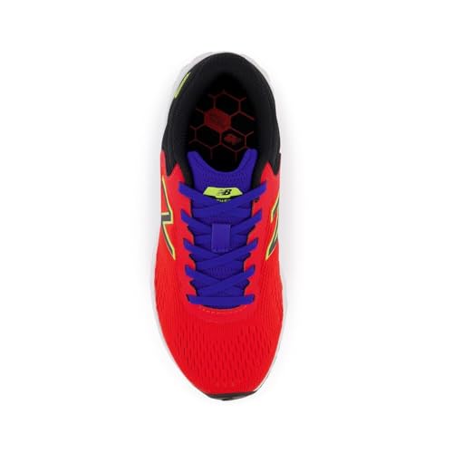 New Balance Kid's Fresh Foam Arishi V2 Lace-up Running Shoe, Neo Flame/Black/Lemonade, 10.5 Little Kid