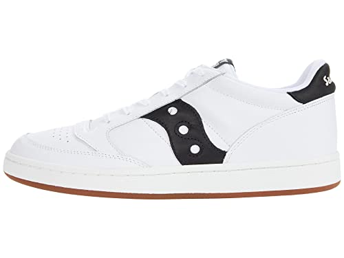 Saucony Women's Jazz Court Sneaker, White/Black, 8.5 Medium