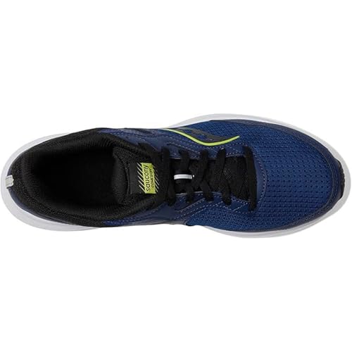 Saucony Men's Cohesion 16 Sneaker, Indigo/Acid, 12 Wide