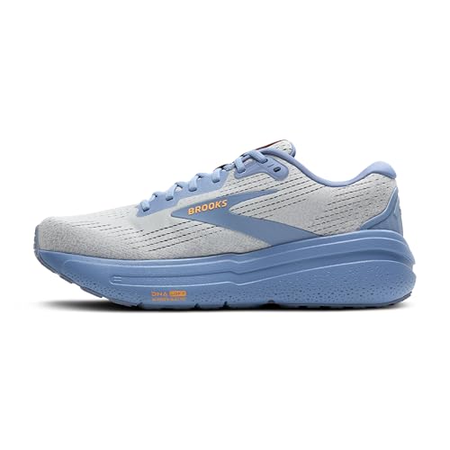 Brooks Men’s Ghost Max 2 Neutral Running & Walking Shoe - Oyster Mushroom/Blue/Orange - 10 Medium