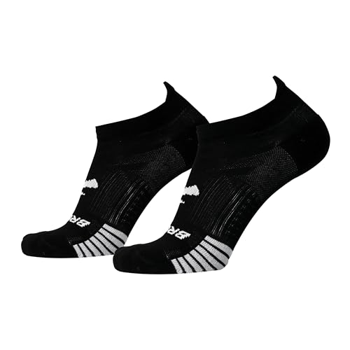 Brooks Ghost Lite No Show Socks, Running Socks with Arch Support, 2-Pack - Black - M